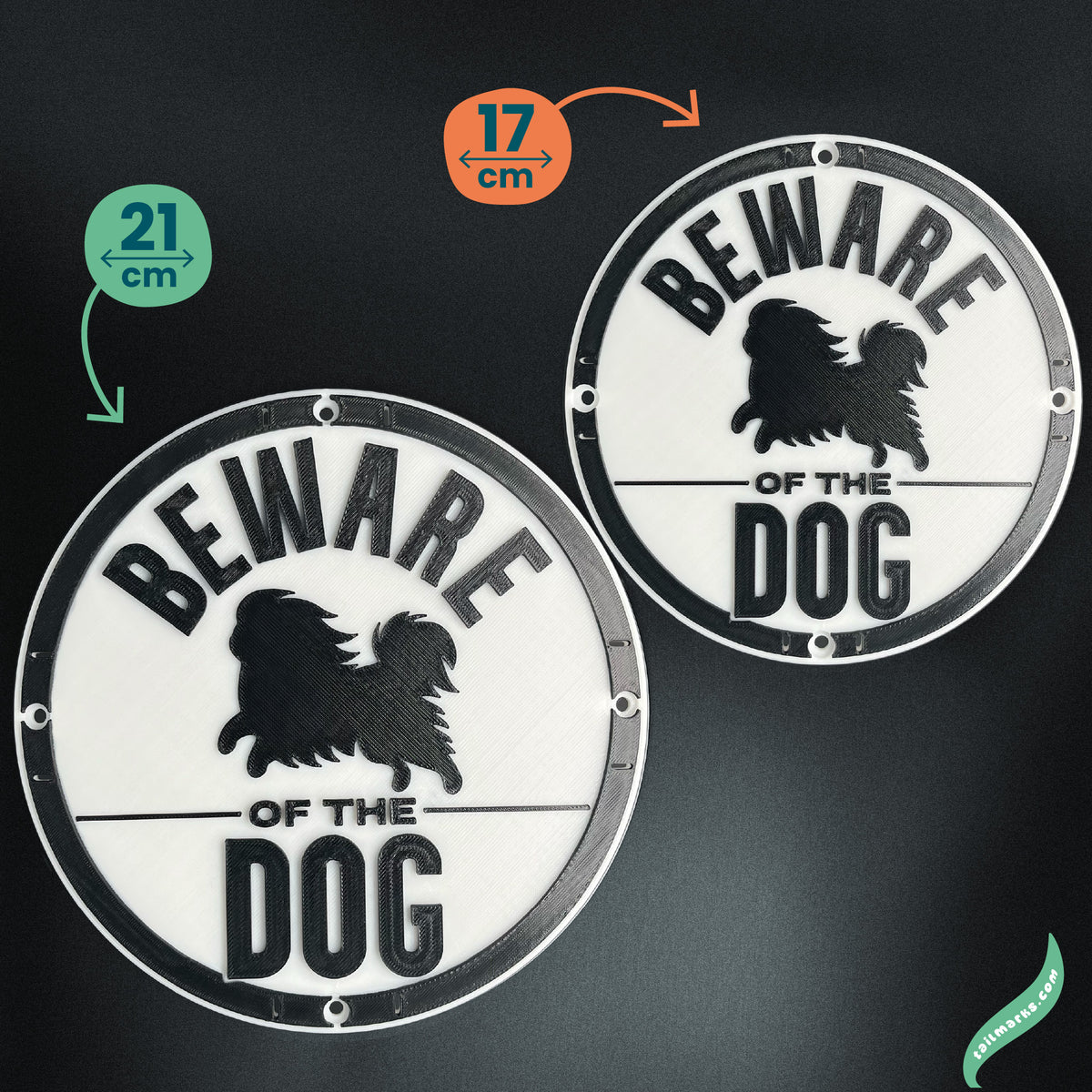 Personalised "Beware of the Dog" Sign in english — Outdoor ready