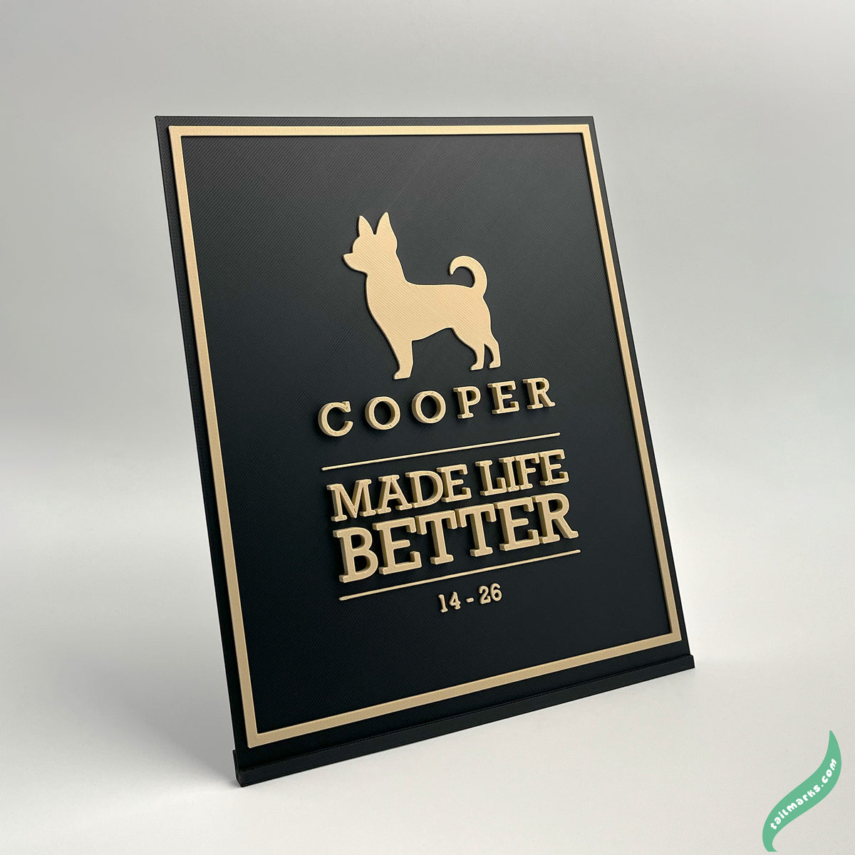 Placa Memorial para Cães "Made Life Better"