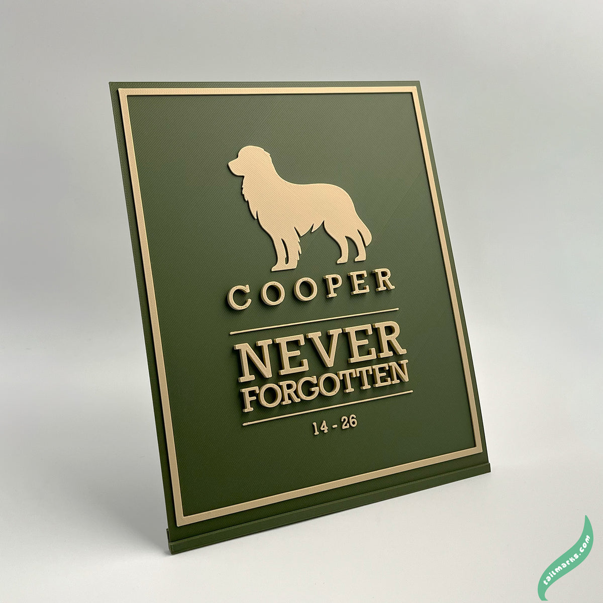 Placa Memorial para Cães "Never Forgotten"