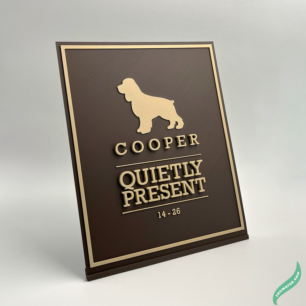 Placa Memorial para Cães "Quietly Present"